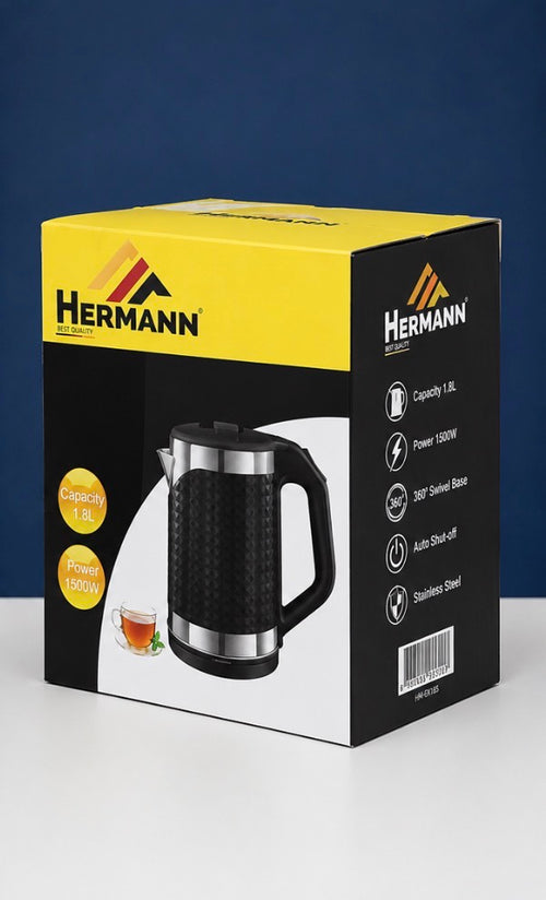 Bouilloire Électrique Hermann 1,8 L – 1500 W en Acier Inoxydable