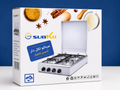 Cuisinière à Gaz SubKo 4 Feux – Table de Cuisson avec Couvercle