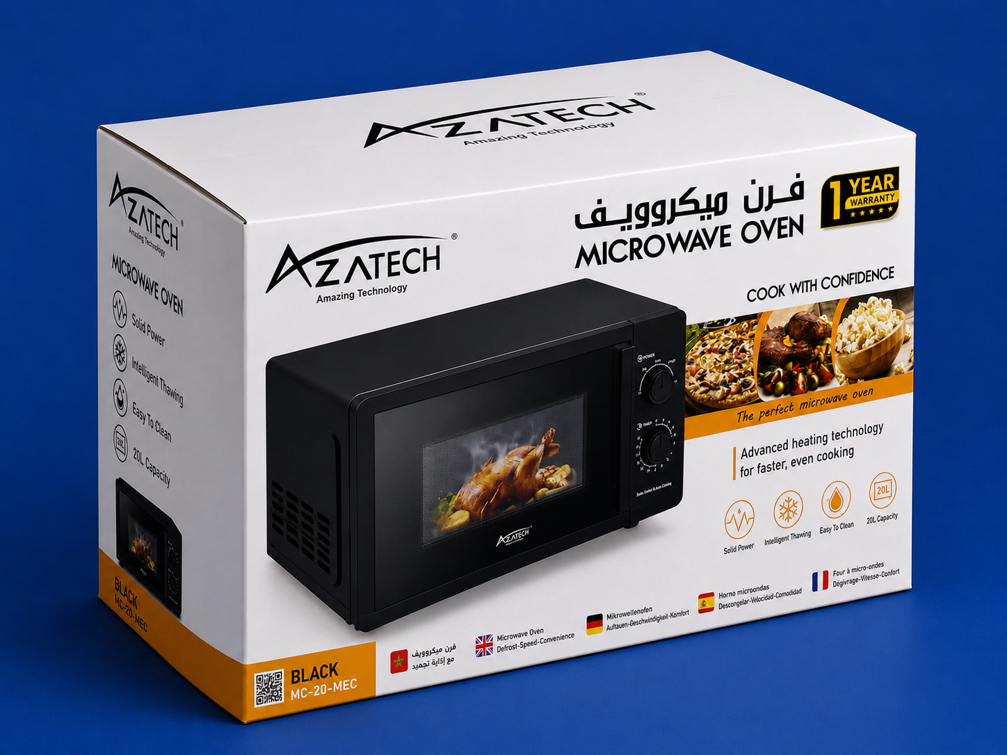 Micro-ondes Azatech MC-20-MEC - 20L - Garantie 1 An