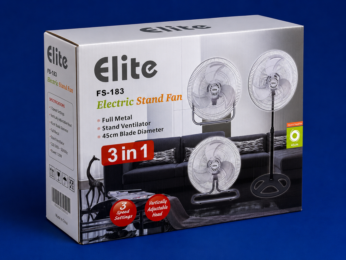 Ventilateur Elite FS-183 3 en 1 - 45 cm - 3 Vitesses